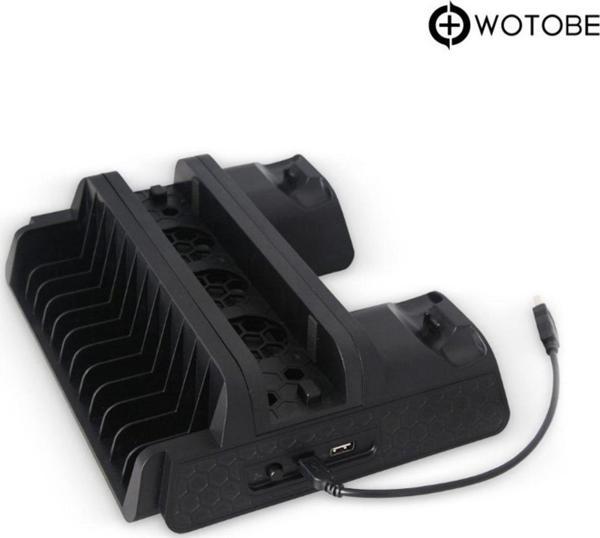 Wotobe Playstation 4 Pro/Slim Çok Amaçlı Şarj Istasyonlu Fanlı Soğutucu Stand - Image 1