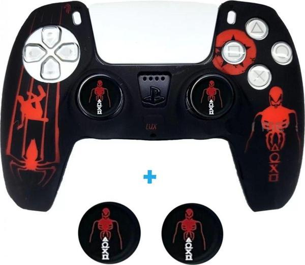 Dobe Ps5 Dualsense Spider Man 2  Koruyucu Silikon Kılıf + Analog Silikon Koruyucu - Image 1
