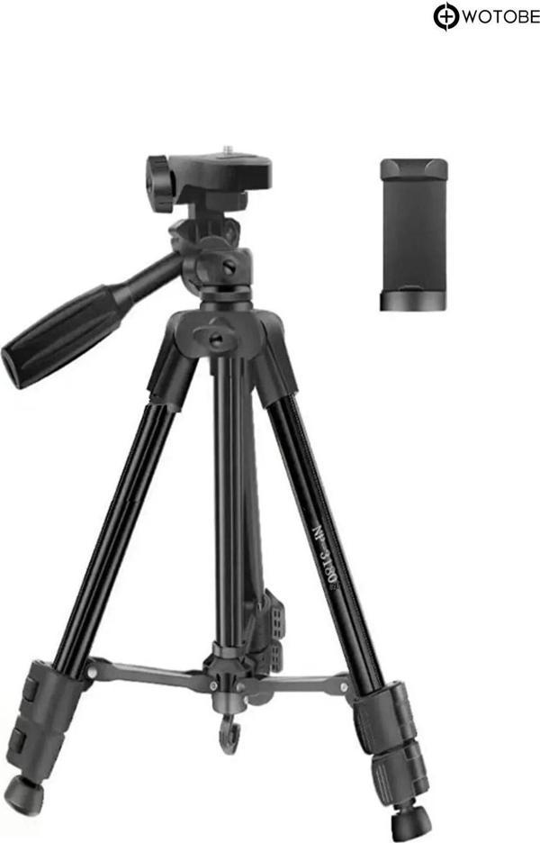Wotobe 360 Derece Ayarlanabilir 1.36 Metre Kumandalı Telefon Kamera Uyumlu Sabitleyici Tripod - Image 1