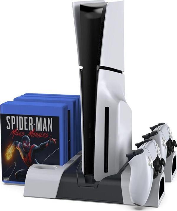 Dobe Ps5 Disk Dijital/Ps5 Slim Disk Dijital Uyumlu Multi Fonksiyonel Soğutucu Şarj İstasyonu - Image 1