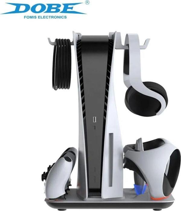 Dobe Tp5-3550 Ps5 Disk Dijital/Ps5 Slim Disk Ve Ps Vr2 Uyumlu Multifonksiyonel Şarj Standı - Image 1