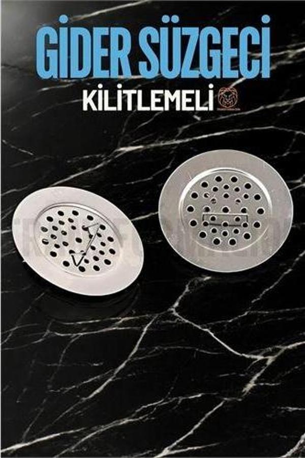 Kilitlenebilir Metal Lavabo Evye Süzgeci 2 ADET - Image 1
