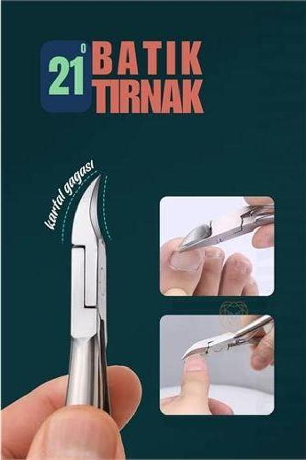 Tırnak Batık Makası Pedikür Makası Paslanmaz Çelik Profesyonel - Image 1
