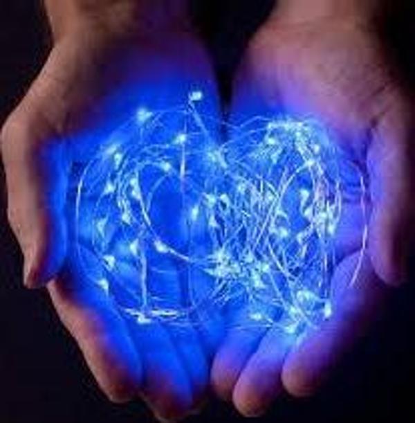 10 METRE BATTERY BLUE LED LİGHT 10 METRE PİLLİ MAVİ LED IŞIK MAVİ PİLLİ IŞIK MAVİ DEKORASYON IŞIĞI - Image 1