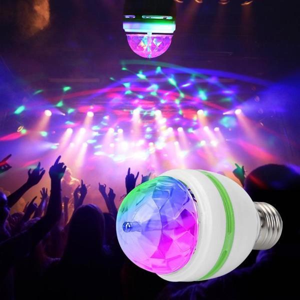 DİSKO IŞIĞI LED RGB DİSKO IŞIK TOPU AMPUL LED IŞIK DÖNEN DİSKO TOPU IŞIKLI YILBAŞI PARTİ IŞIKLARI - Image 1