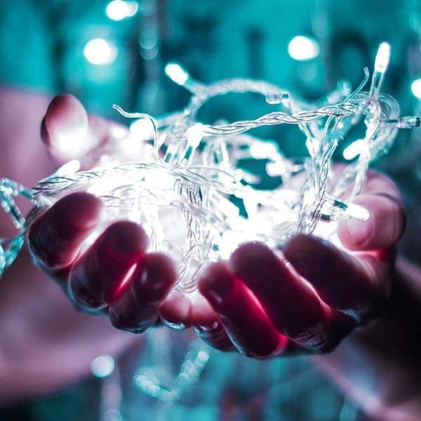 10 METRE BEYAZ LED IŞIK CHRİSTMAS TREE WHİTE LED LİGHT 220V 100 LED BEYAZ ÇAM AĞACI IŞIKLARI YILBAŞI IŞIKLARI - Image 1