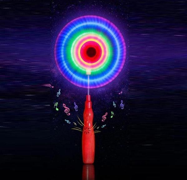 FLASHİNG LİGHT UP LED SPİNNİNG RENKLİ LED IŞIKLI DÖNEN UFO PERVANE SESLİ IŞIKLI KIRMIZI DEĞİRMEN IŞIK - Image 1