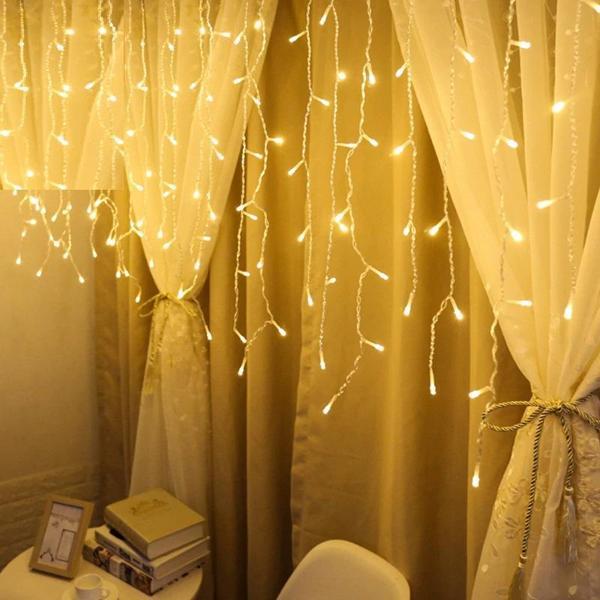 GÜN IŞIĞI SALKIM LED IŞIK 2X2 METRE 10 DALLI 140 LEDLİ SALKIM IŞIK GÜN IŞIĞI LED IŞIK MODLU GÜN IŞIĞI PERDE LED IŞIK WARM LİGHT YILBAŞI IŞIKLARI - Image 1