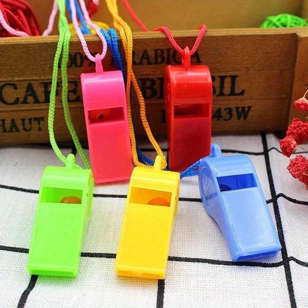 12 ADET 1.KALİTE RENKLİ DÜDÜK POLİS DÜDÜĞÜ HAKEM DÜDÜĞÜ TARAFTAR DÜDÜĞÜ YÜKSEK SESLİ PLASTİK DÜDÜK - Image 1