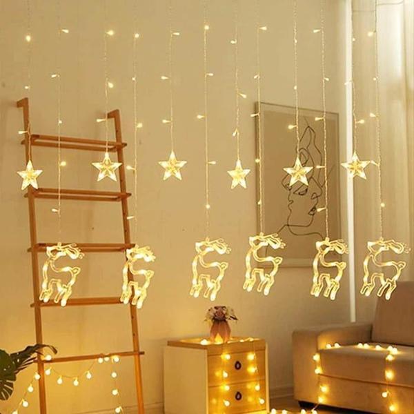 GÜN IŞIĞI SALKIM LED IŞIK REN GEYİĞİ SALKIM IŞIK GEYİKLİ YILBAŞI IŞIĞI YILBAŞI SÜSLEME IŞIĞI 220 V - Image 1