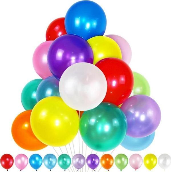 25 ADET VIP KALİTE PARLAK METALİK RENKLİ BALON HELYUM GAZI UYUMLUDUR SHINY METALLIC COLORS BALLOON - Image 1