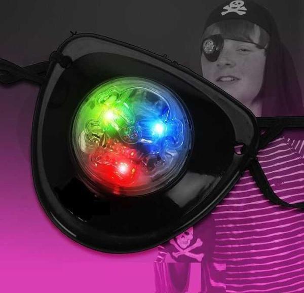2 ADET LİGHT UP PIRATES EYE PATCH LED LİGHT LED IŞIKLI KORSAN GÖZ BANDI IŞIKLI KORSAN BANDI  YILBAŞI PARTİ IŞIKLARI - Image 1
