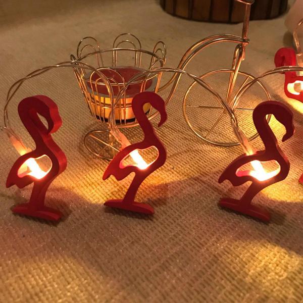 2 METRE AHŞAP FLAMİNGO PİLLİ LED IŞIK FLAMİNGO IŞIK GÜN IŞIĞI PİLLİ LED IŞIK YILBAŞI AĞACI IŞIĞI NOEL IŞIĞI YILBAŞI IŞIKLARI - Image 1