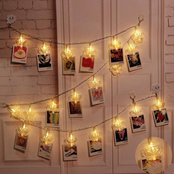 KELEBEK MANDAL LED IŞIK GÜN IŞIĞI LED IŞIK BUTTERFLY CLİPS STRİNG LED LİGHTS PİLLİ PİLLİ LED IŞIK - Image 1