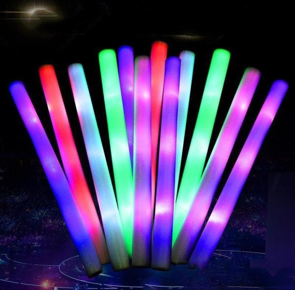 2 PCS LED LİGHT FOAM STİCK 2 ADET SÜNGER LED IŞIK IŞIKLI ÇUBUK SÜNGER IŞIK PİLLİ LED IŞIK 48 CM IŞIK - Image 1