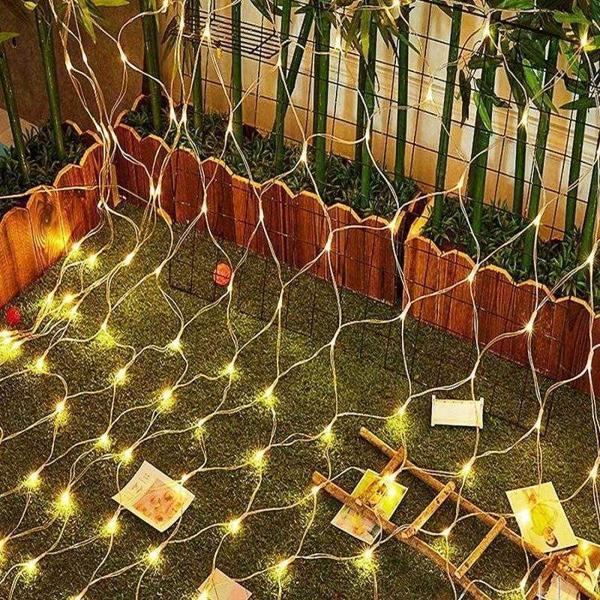 2X2 m2 AĞ LED IŞIK GÜN IŞIĞI AĞ LED IŞIK EKLEMELİ WARM LİGHT LED 220 V MODLU YILBAŞI IŞIKLARI ÖRÜMCEK AĞI IŞIĞI LED - Image 1