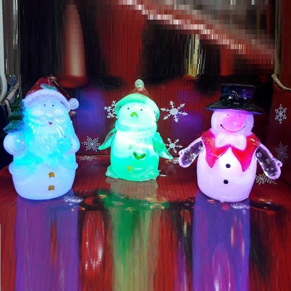 3 ADET NOEL HEDİYELERİ IŞIKLI KARDAN ADAM IŞIKLI NOEL BABA FİĞÜR IŞIK YILBAŞI HEDİYELERİ LED IŞIKLI NOEL BABA KARDAN ADAM - Image 1