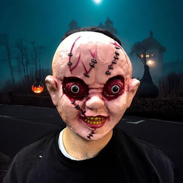 VIP HALLOWEEN MASK VIP CADILAR BAYRAMI KANLI YÜZ MASKESİ  KORKU MASKESİ  PARTİ MASKESİ THE MASK - Image 1