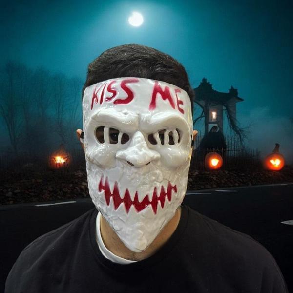 VIP HALLOWEEN MASK VIP CADILAR BAYRAMI KISS ME KORKU MASKESİ  PARTİ MASKESİ THE MASK - Image 1
