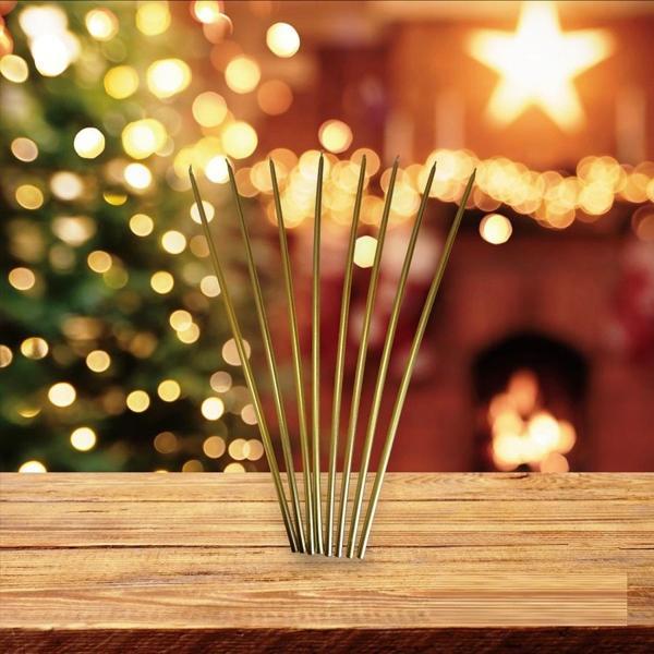 VIP PARLAK GOLD KİLİSE MUMU ARINMA MUMU CHURCH CANDLES 8 ADET GOLD İNCE UZUN MUM 35 CM GOLD MUM - Image 1