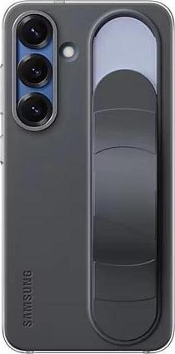 Samsung Galaxy S25 Standlı Kordonlu Kılıf Siyah - Image 1