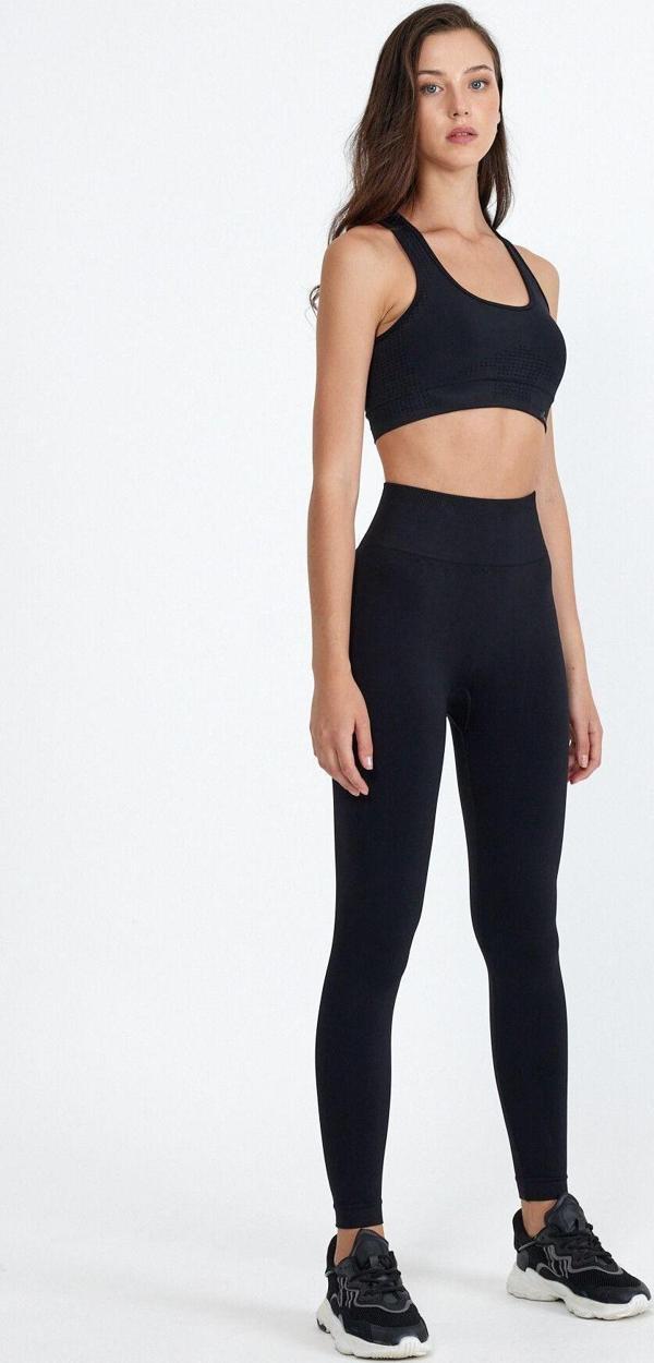 Banega Kadın Yüksek Bel Toparlayıcı Ve Sıkılaştırıcı Siyah Spor Tayt - Image 1