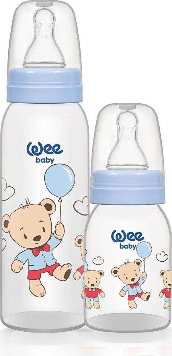 Wee Baby 281  125+250 2'li PP Biberon Mavi - Image 1