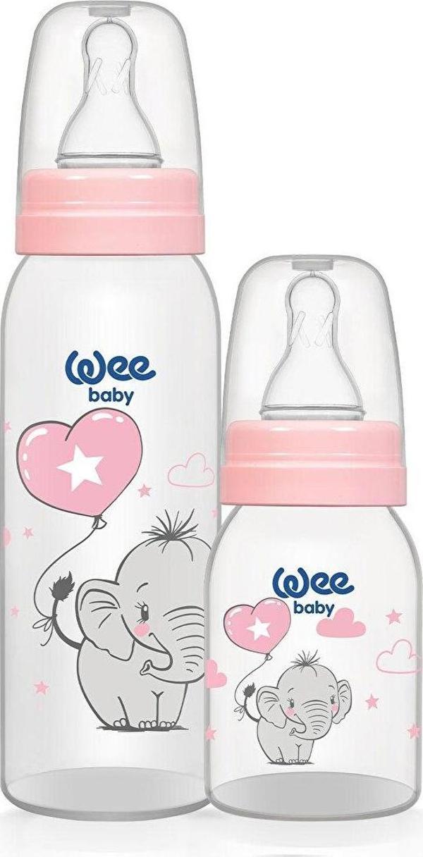 Wee Baby 281  125+250 2'li PP Biberon Pembe - Image 1