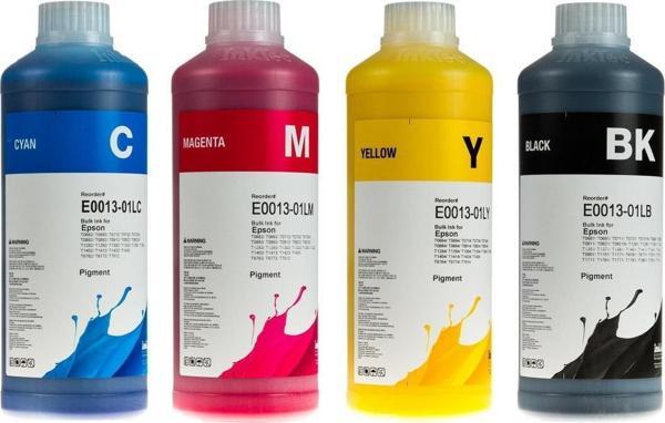 InkTec Epson Muadil 1LT 4 Renk Set Pigment Mürekkep (Wf Serisi)(E0013) - Image 1