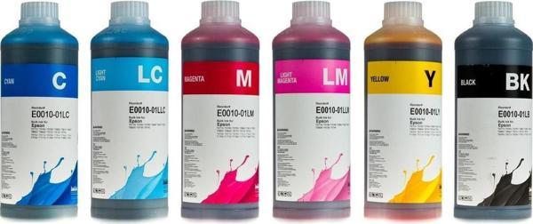 InkTec Epson Muadil 1LT 6 Renk Set Mürekkep (L Serisi)(E0010) - Image 1