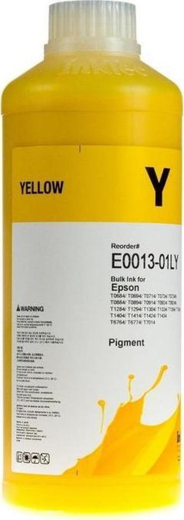 InkTec Epson Muadil 1LT Yellow Pigment Mürekkep (Wf Serisi)(E0013-01LY) - Image 1