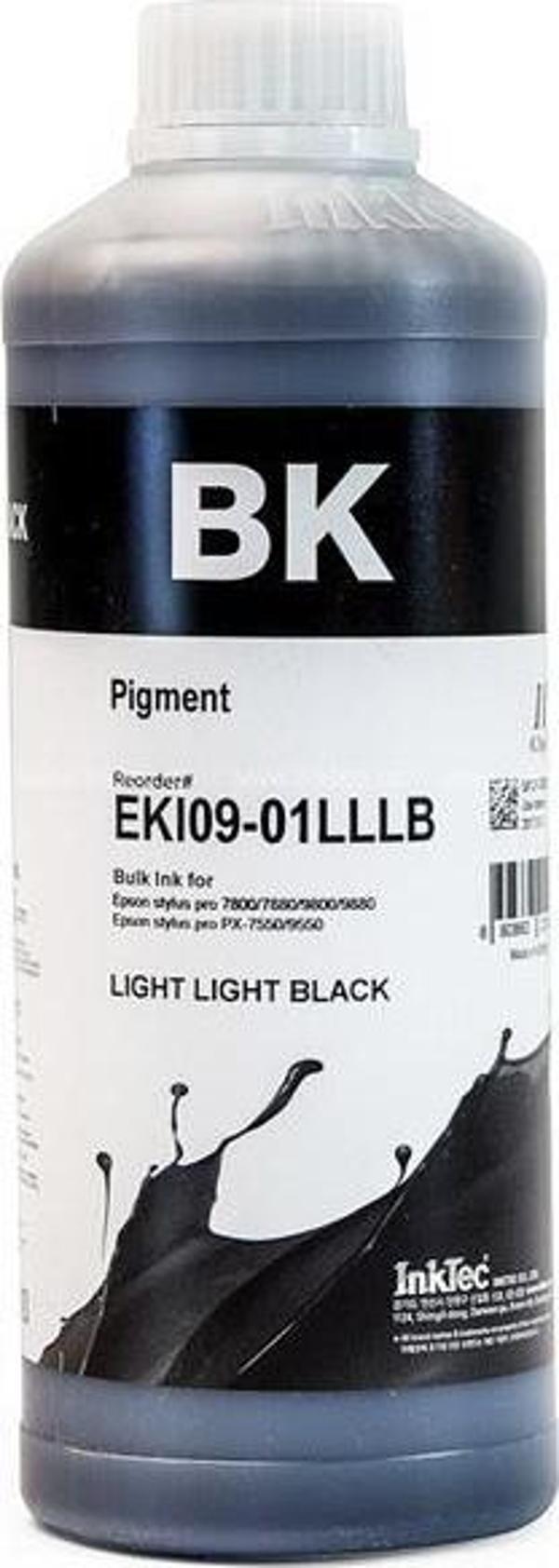 InkTec Epson Stylus Pro Muadil 1LT Light Light Black Pigment Mürekkep (EKI09-01LLLB) (PowerChrome K3) - Image 1