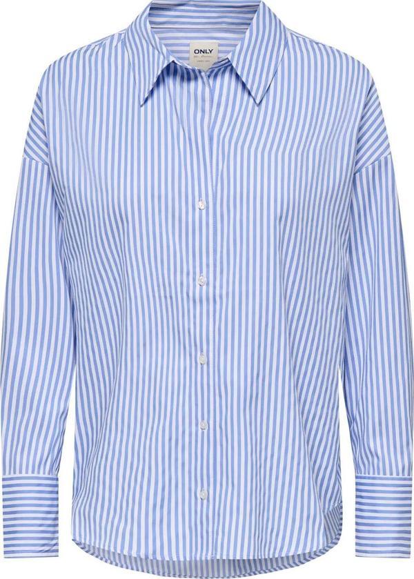 Only Kadın Onloregon Uzun Kollu Regular Fit Gömlek 15314330 Mavi - Image 1