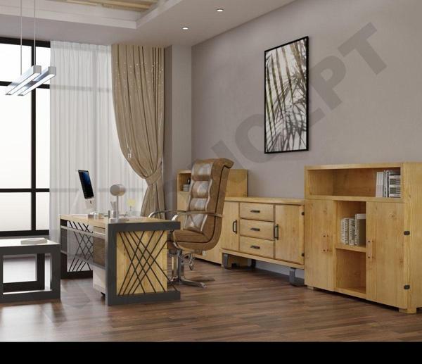 NTCollection Foe Doğal Ahşap Ofis Ve Çalışma Odası Takımı - 240'lık Takım - Image 1