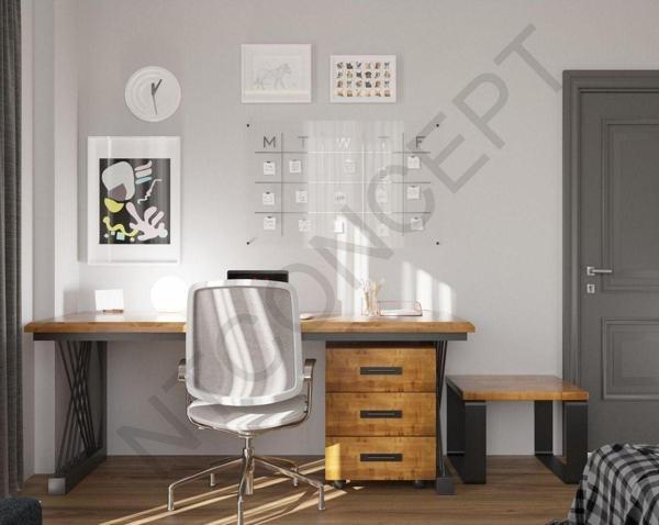 NTCollection Lavie Doğal Ahşap Üçlü Ofis ve Çalışma Odası - 200'lik Takım - Image 1