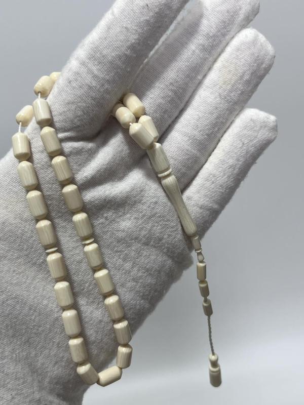 Kesme Fildişi Tesbih 12,49 Gram - Koleksiyonluk Fil Dişi Tespih - Image 1