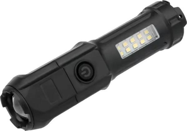 109-B ZOOMLU FLASH ÖZELLİKLİ SMD VE PO WER LEDLİ ŞARJLI PLASTİK KASA EL FENERİ (PO WERBANK ÖZELLİKLİ)-Findit - Image 1