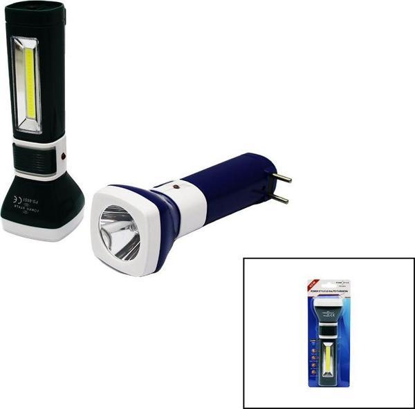 2IN1 1W + COB LED FİŞ ŞARJLI EL FENERİ-Findit - Image 1