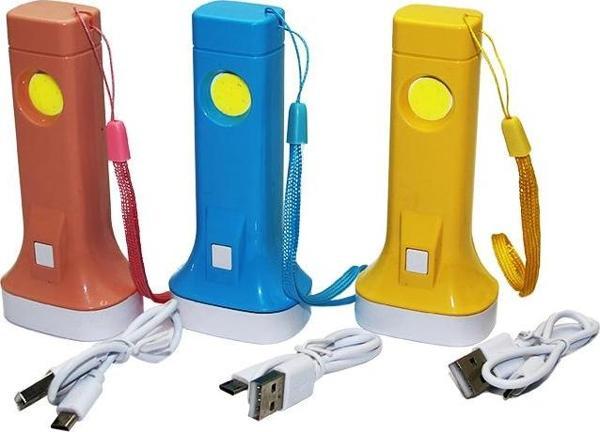 2IN1 USB ŞARJLI EL FENERİ KİLİTLİ POŞETLİ-Findit - Image 1