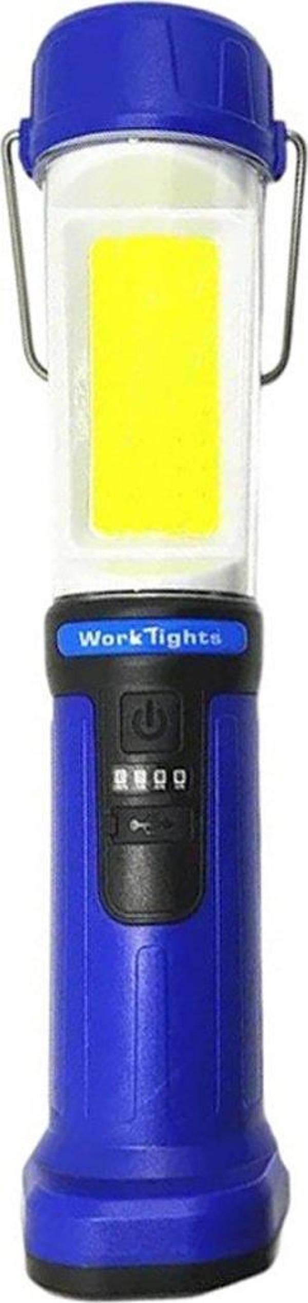 ŞARJLI 30 BEYAZ + 20 MAVİ-KIRMIZI SMD LED / 55 COB LEDLİ 5 MODLU ÇALIŞMA LAMBASI HK-802-Findit - Image 1