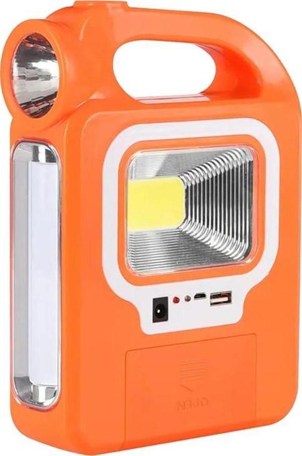 HB-6399A COB LEDLİ SOLARLI 3 KADEMELİ USB ÇIKIŞLI ŞARJLI IŞILDAK FENER (2 PARÇA AMPULÜ UNUTMA)-Findit - Image 1