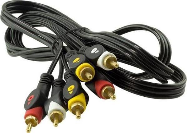 3 RCA + 3 RCA 1.5 METRE KABLO  POŞETLİ-Findit - Image 1