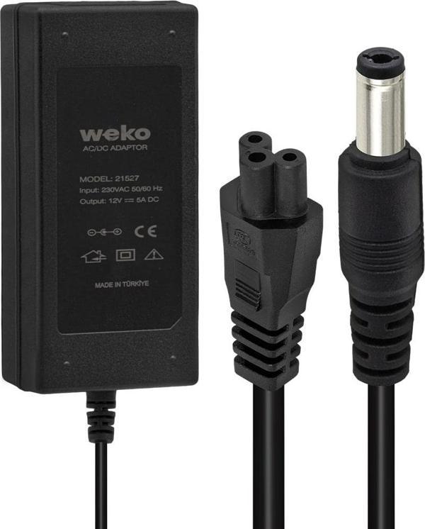 12 VOLT - 5 AMPER 5.5*2.5 UÇLU YERLİ ÜRETİM PLASTİK KASA MASAÜSTÜ ADAPTÖR-Findit - Image 1