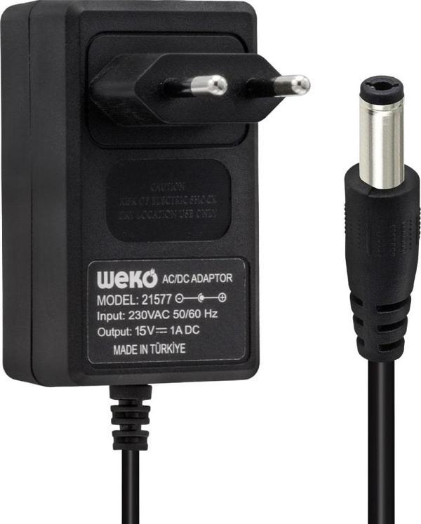 15 VOLT - 1 AMPER - 15 WATT 5.5*2.5 UÇLU YERLİ ÜRETİM PRİZ TİPİ ADAPTÖR-Findit - Image 1