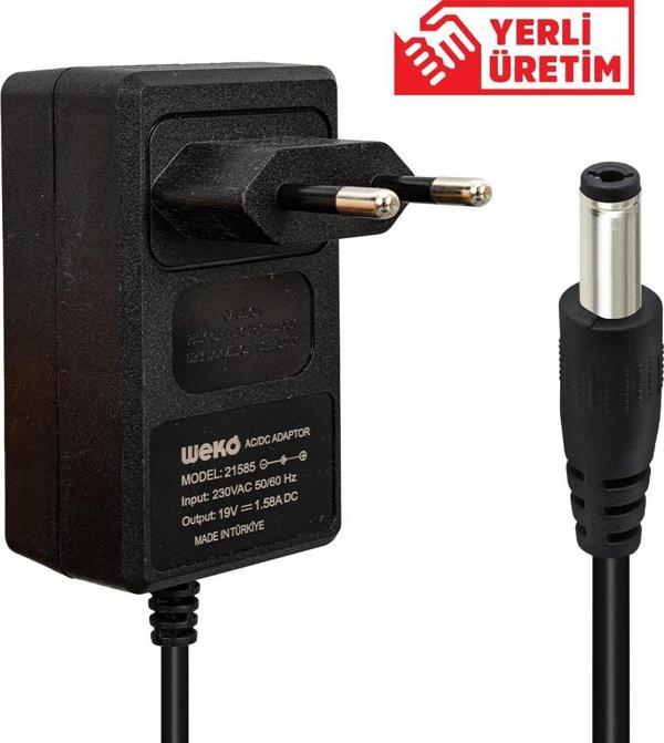 19 VOLT - 1.58 AMPER 5.5*1.7 UÇLU YERLİ ÜRETİM PRİZ TİPİ NOTEBOOK ADAPTÖR-Findit - Image 1