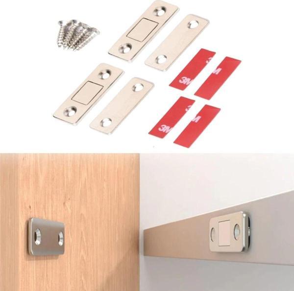 2 Çift Çok Amaçlı Kapı Kapak Dolap Çekmece Mobilya Durdurucu Kapatıcı Mıknatıslar-Findit - Image 1