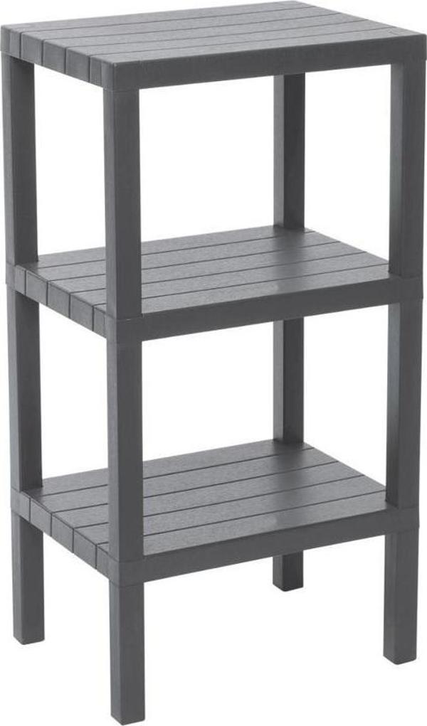 3 RAFLI GRİ MODÜLER ÜNİTE PLASTİK 38x29x74 cm-Findit - Image 1