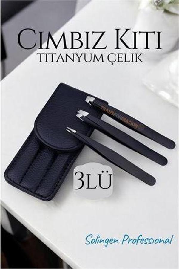 Cımbız Kiti Deri Kılıflı Titanyum Çelik Solingen - Image 1