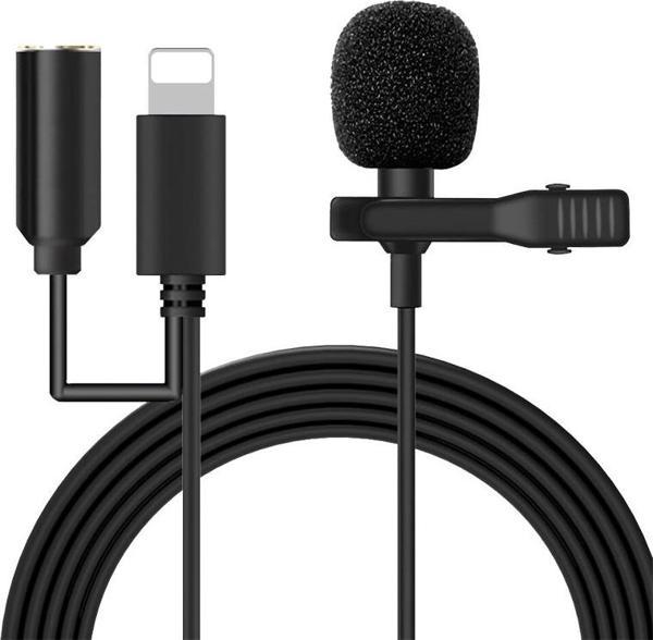 JH-041-A LIGHTNING GİRİŞLİ VE KULAKLIK GİRİŞLİ YOUTUBER YAKA MİKROFONU-Findit - Image 1