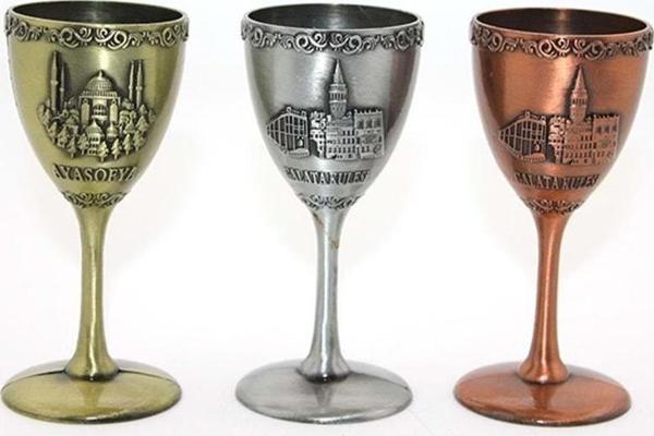 Metal İstanbul Yöresel Kadeh Bardak - Image 1